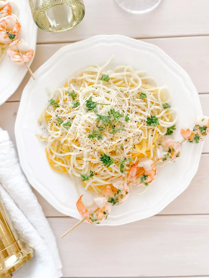 Shrimp Scampi with Sourdough Spaghetti