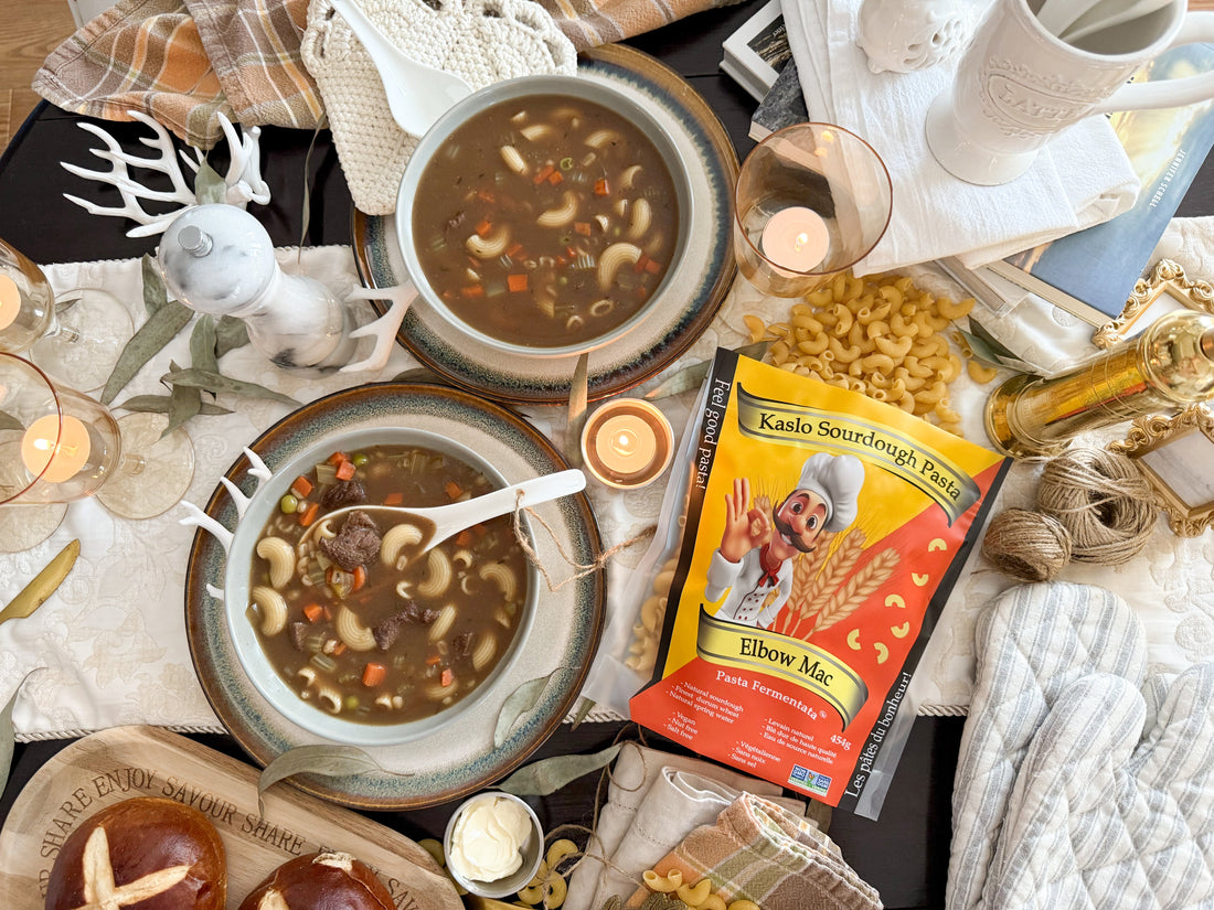 Beef & Barley Elbow Mac Soup