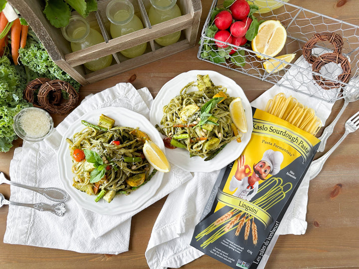Pesto & Garden Vegetable Linguine