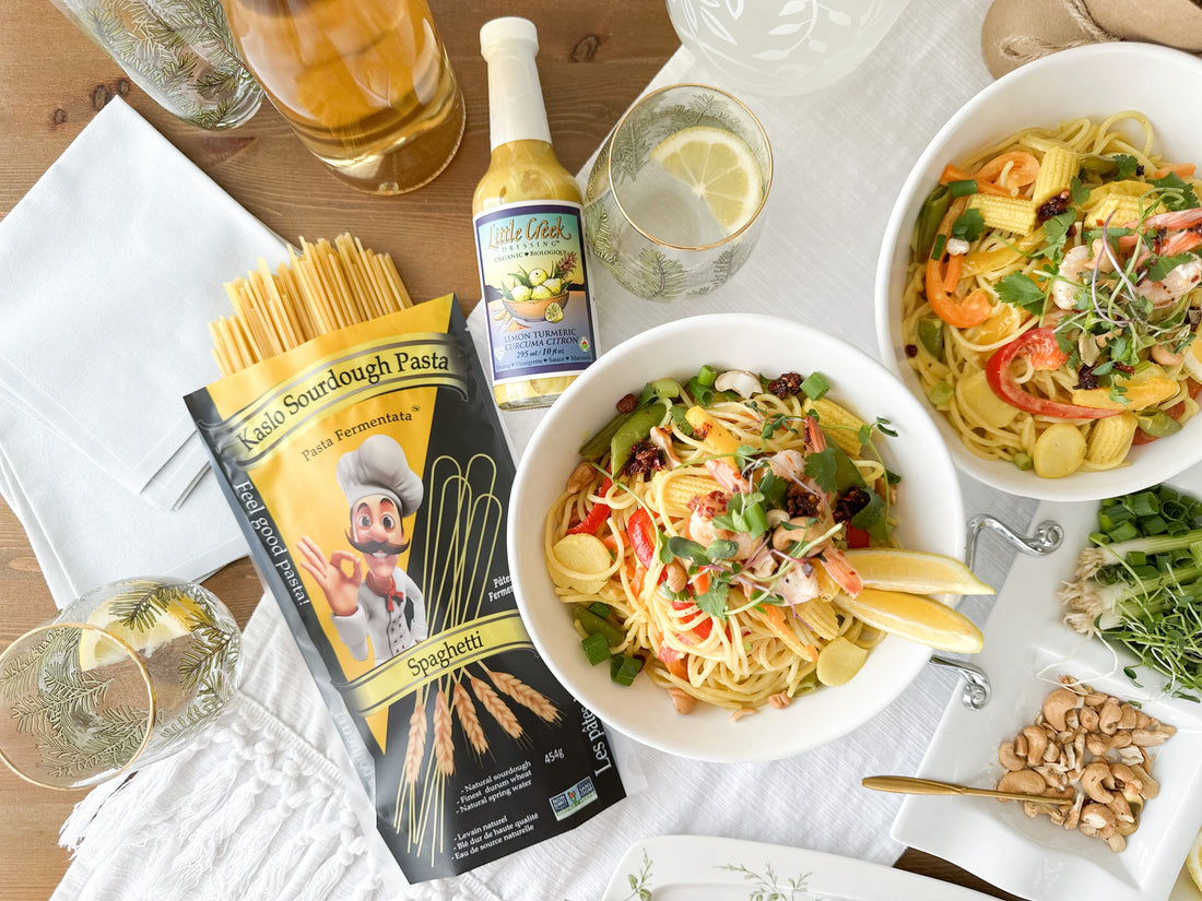 Spicy Lemon Turmeric Spaghetti