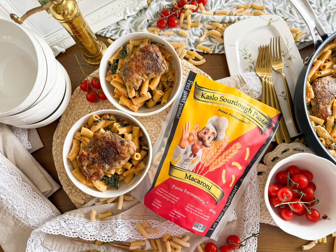 One-Pan Creamy Herbed Chicken & Sun Dried Tomato Pasta