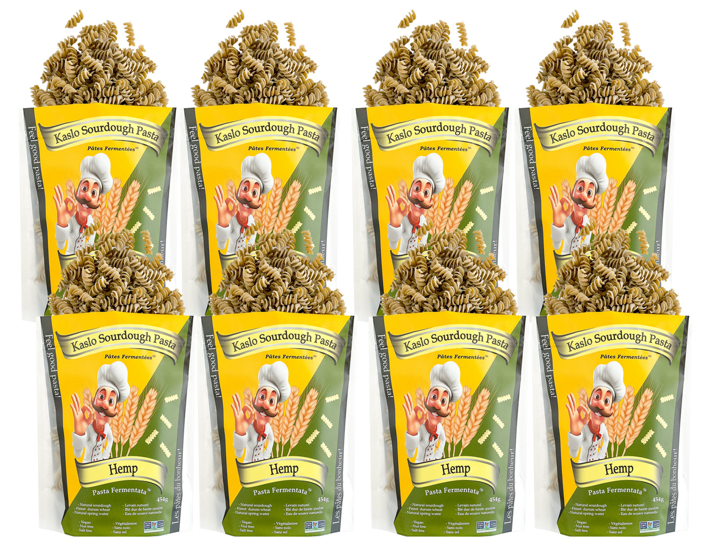 Rotini au levain de chanvre